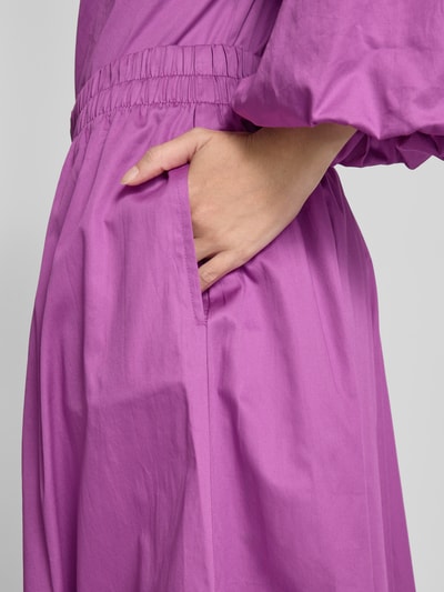 Christian Berg Woman Broek met wijde pijpen en elastische band Paars - 3