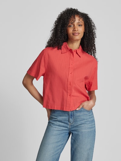 JAKE*S STUDIO WOMAN Cropped Bluse mit Kentkragen Koralle 4