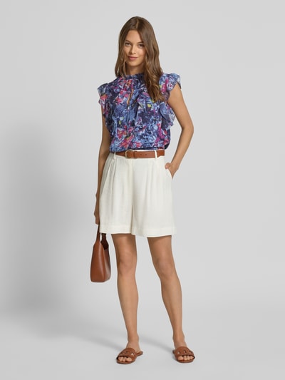 Lauren Ralph Lauren Regular Fit Bluse mit Volants Modell 'PERLETTE' Bleu Melange 1