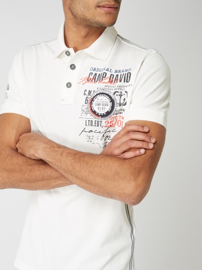 Camp David Poloshirt mit Logo-Details Offwhite 4