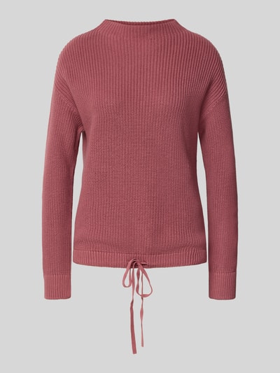 Jake*s Casual Strickpullover mit gerippten Abschlüssen Altrosa 2