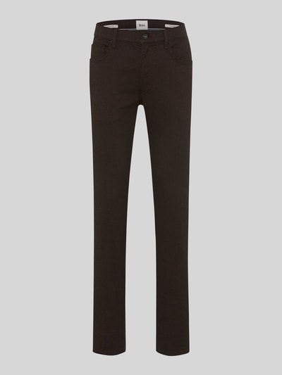 Brax Regular Fit Chino aus Baumwoll-Mix mit Viskose-Anteil Modell 'Wool Look Flex' Mittelbraun 2