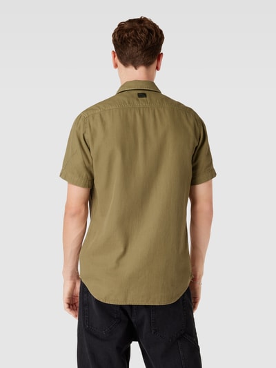 G-Star RAW Slim Fit Freizeithemd aus Baumwolle Modell 'Marine' Oliv 5