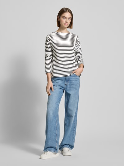 Marc O'Polo Denim Longsleeve mit Rundhalsausschnitt Marine 1