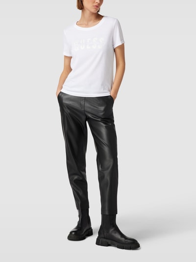 GUESS T-Shirt mit Label-Print Offwhite 1