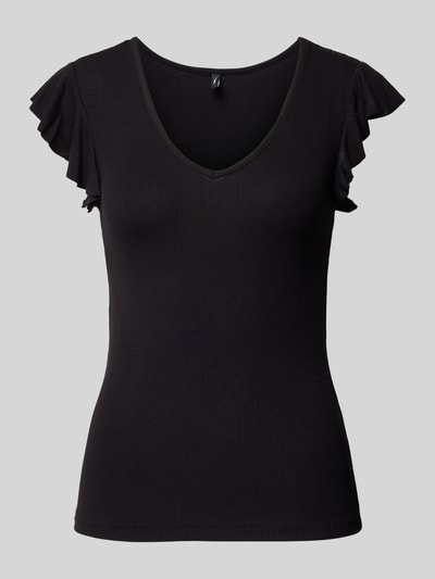 Only T-Shirt mit V-Ausschnitt Modell 'BELIA' Black 2