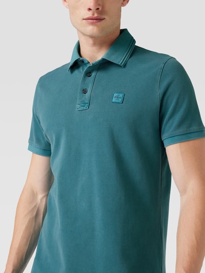 s.Oliver RED LABEL Poloshirt mit Label-Patch Petrol 3