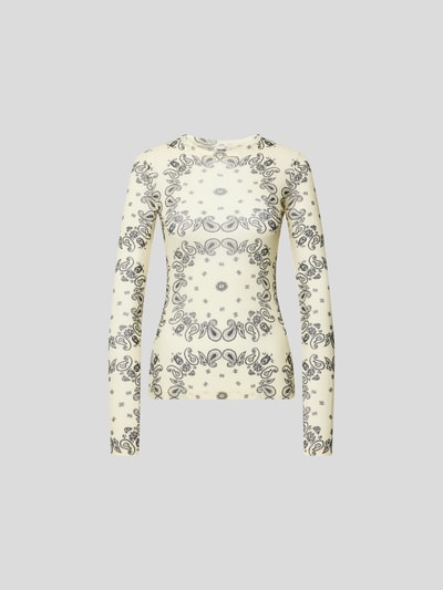 Nanushka Longsleeve mit Paisley-Dessin Hellgelb 2