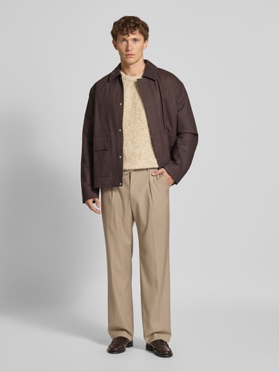 JAKE*S STUDIO MEN Strickpullover mit Strukturmuster Beige 1