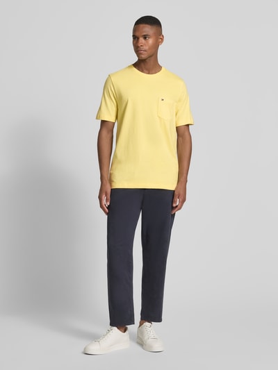 Tommy Hilfiger Regular Fit T-Shirt aus reiner Baumwolle Hellgelb 1
