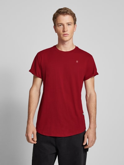 G-Star Raw T-Shirt mit Label-Print Rot 4