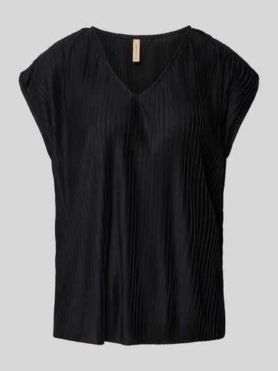 Soyaconcept Bluzka o kroju regular fit z dekoltem w serek model ‘KIRIT’ Czarny 2