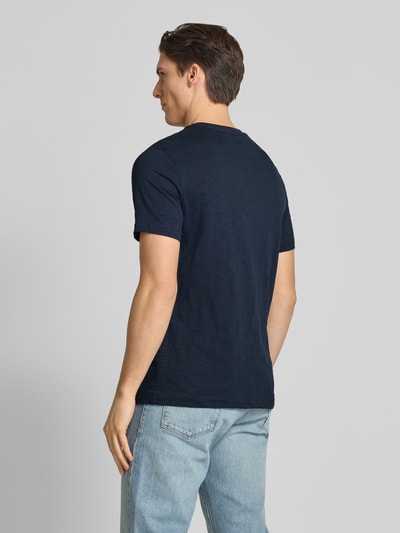 Tommy Hilfiger T-shirt met labelstitching Marineblauw - 4