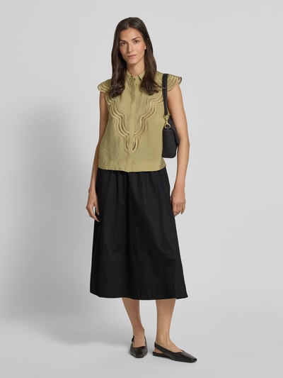 Milano Italy Midirok met elastische band met label Zwart - 1