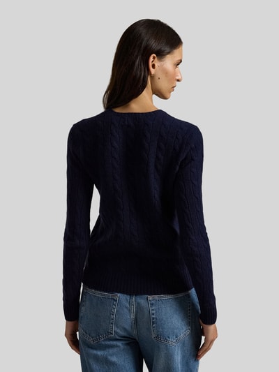 Polo Ralph Lauren Sweter z dzianiny o kroju regular fit z mieszanki wełny i kaszmiru Granatowy 5
