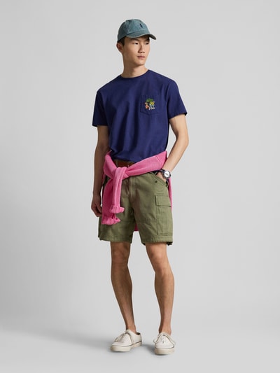 Polo Ralph Lauren męski t-shirt o kroju regular fit z czystej bawełny z nadrukiem z tyłu Granatowy 1