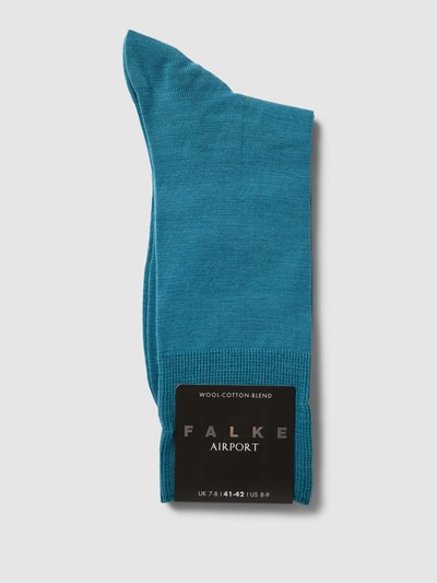 Falke Socken mit elastischem Rippenbündchen Modell 'AIRPORT' Petrol 3