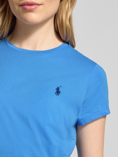 Polo Ralph Lauren T-shirt met labelstitching en ronde hals Blauw - 3