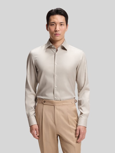BOSS Slim Fit Businesshemd aus reiner Baumwolle Modell 'H-HANK-K' Sand 4