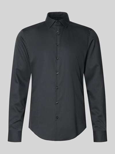 Jake*s Slim fit zakelijk overhemd van katoen met kentkraag Middengrijs - 2