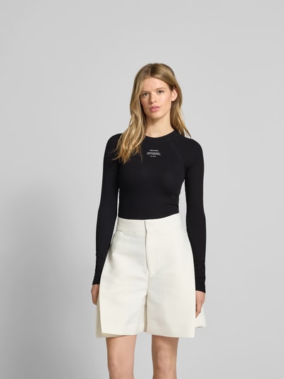 The Black Palms Longsleeve mit Label-Print Black 4