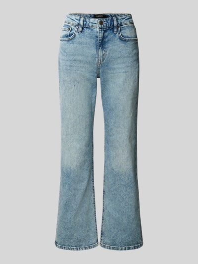 Produktfoto, Straight Fit Jeans aus katoenmix van Lauren Ralph Lauren in denimlook, straight pasvorm, high waist, labelpatch, 5-pocketmodel, knoop- en ritssluiting