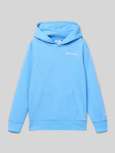 CHAMPION Bluza z kapturem, wyhaftowanym logo i kieszenią kangurką Turkusowy 1