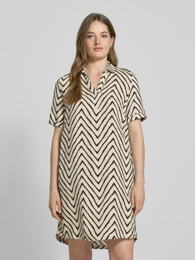 Tom Tailor Flatteuze mini-jurk met steekzakken opzij Beige - 4