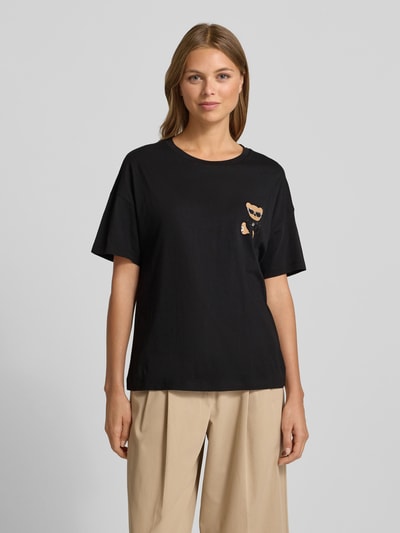 Liu Jo White T-shirt met motiefpatch Zwart - 4