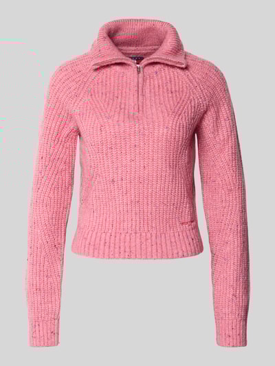 Tommy Jeans Regular Fit Troyer mit Woll-Anteil Modell 'NEP' Rosa 2
