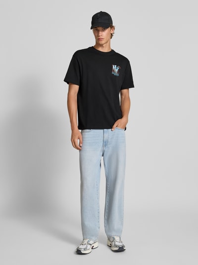 Tommy Jeans Regular Fit T-Shirt aus reiner Baumwolle Black 1