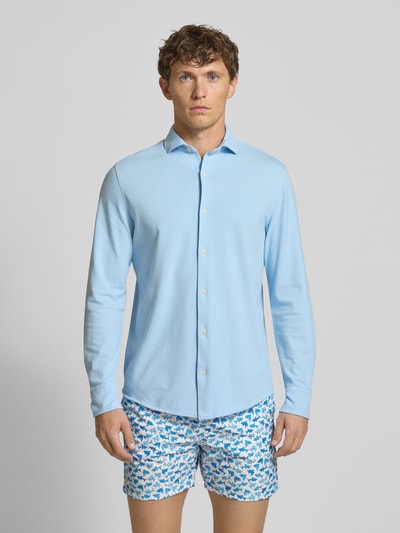 MC2 Saint Barth Freizeithemd mit Knopfleiste Modell 'AMALFI' Hellblau 4