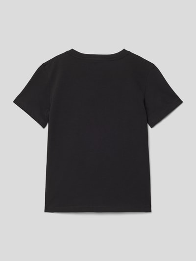 Calvin Klein Jeans T-shirt met labelstitching, model 'MONO' Zwart - 3