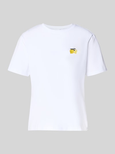 Vila T-shirt met motiefprint, model 'NORA' Offwhite - 2