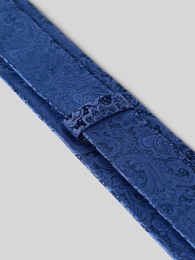 Produktfoto, Seidenkrawatte mit Paisley-Muster von MONTI, Reine Seide, Klassische Form, Schlaufe, Label-Detail, Breite 7 cm, Größe 1