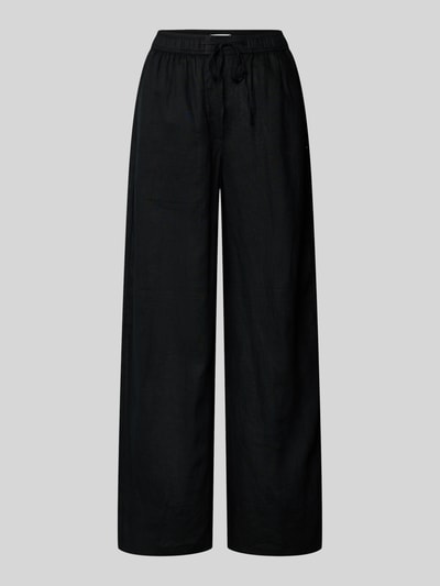 Tommy Hilfiger Loose Fit Weite Hose aus reinem Leinen BLACK 2