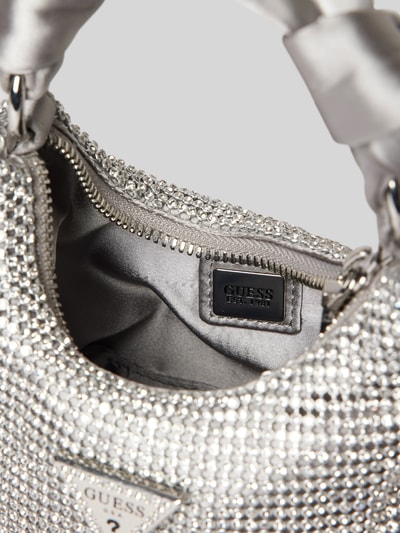 Guess Handtasche mit Ziersteinbesatz Modell 'LUA' Silber 5