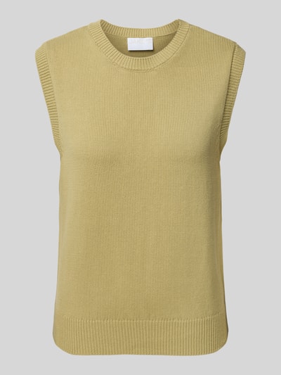 Jake*s Collection Stricktop mit Rundhalsausschnitt Schilf 2