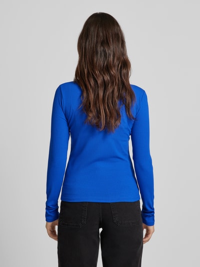 Vero Moda Shirt met lange mouwen en opstaande kraag, model 'MARY' Blauw - 5