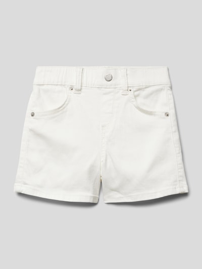 Tom Tailor Jeansshorts mit elastischem Bund Weiss 1