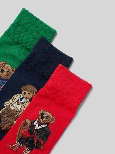 Polo Ralph Lauren Underwear Socken mit Label-Print im 3er-Pack Marine 2