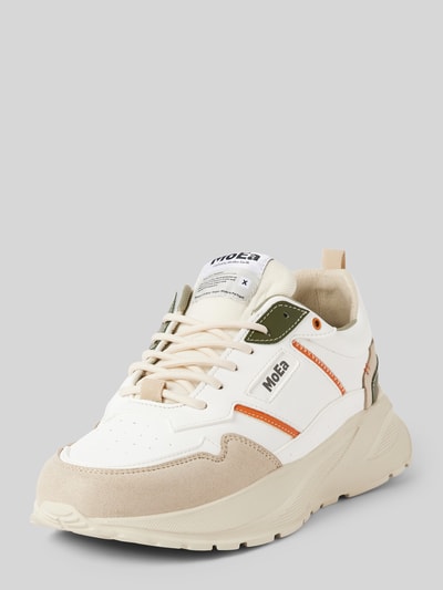 MoEa Sneaker mit Label-Print Modell 'GEN5' Beige 1