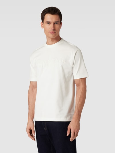 Marc O'Polo T-shirt met labelstitching Wit - 4