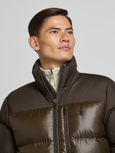 Polo Ralph Lauren Steppjacke mit Label-Stitching Dunkelbraun 3