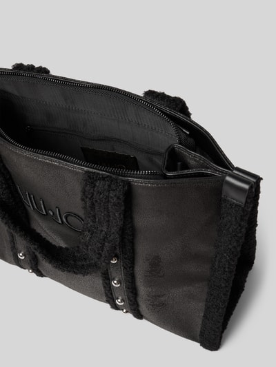 Liu Jo White Tote Bag mit Label-Stitching Black 5
