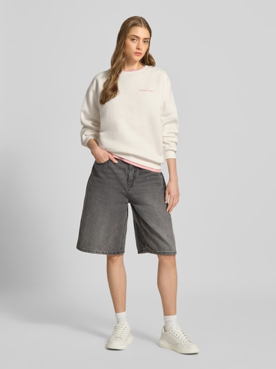 Colourful Rebel Sweatshirt mit Label-Print Modell 'Summer Shell' Offwhite 1