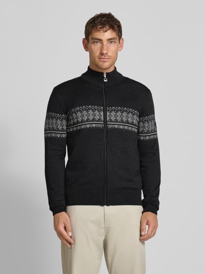 Dale of Norway Gebreid jack met opstaande kraag en ritssluiting Antraciet - 4