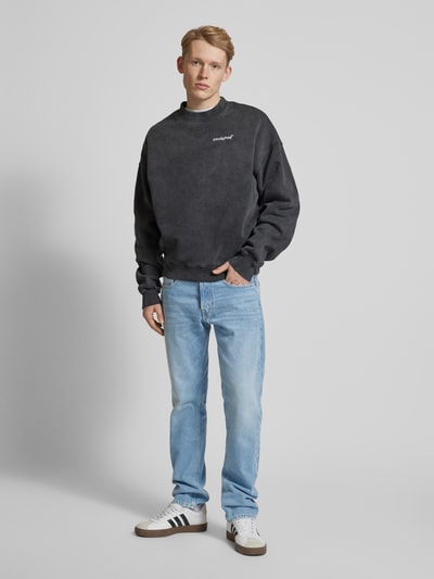 Replay Straight fit jeans in 5-pocketmodel, model 'Grover' Jeansblauw - 1