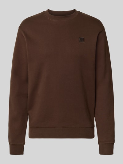 Scotch & Soda Sweatshirt met labeldetail Donkerbruin - 2