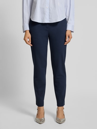 Lauren Ralph Lauren Spodnie materiałowe o kroju slim fit z mieszanki wiskozy model ‘ZINLEAH’ Granatowy 4